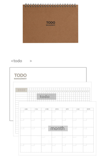 Monthly Plan Book TODO Management