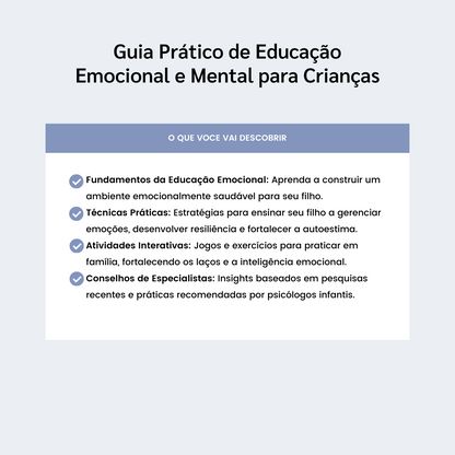 Guia Prático de Educação Emocional e Mental para Crianças