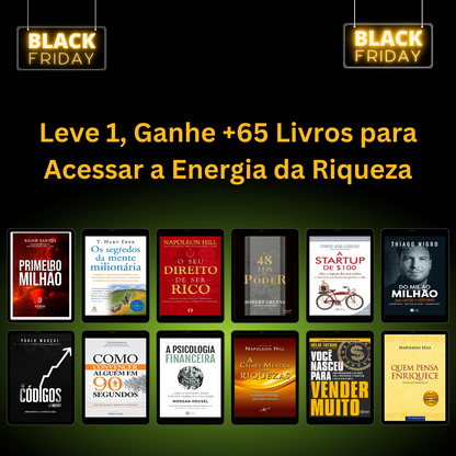 Black Friday — Nivel 1, Ganhe 65 Livros: Os Melhores Livros de Riqueza, Prosperidade, Resiliência, Mentalidade, Produtividade, Alta Performance e muito mais (Lista Abaixo 65 Livros) + A Saga Completa de Harry Potter 🔥